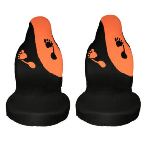 Auto Gs Μπροστινά Καλύμματα Αυτοκινήτου 2τμχ Μαύρο / Πορτοκαλί