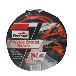 Feral Καλώδια Εκκίνησης Μπαταρίας Αυτοκινήτου 600A 4.5mΚωδικός: 15333