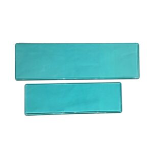 Carner Προστατευτικά Τζάμια Πινακίδας Αυτοκινήτου Μπροστά-Πίσω Πλαστικά Γαλάζιο 2τμχΚωδικός: 0001549