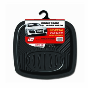 Auto Gs Πατάκια Πίσω Universal 2τμχ Τύπου Σκαφάκι ΜαύραΚωδικός: 21025