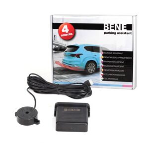 Bene Σύστημα Παρκαρίσματος Αυτοκινήτου Πίσω με Buzzer και 4 Αισθητήρες 20mm σε Μαύρο ΧρώμαΚωδικός: BENE-404