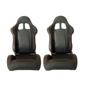 Carner Apollo Sport Καθίσματα Bucket από Δερματίνη Μαύρο με Κόκκινες Ραφές 2τμχ 20641Κωδικός: 0017154