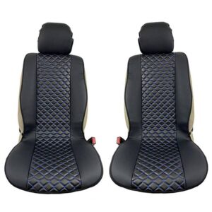 Auto Gs Σετ Πλατοκαθίσματα Αυτοκινήτου 2τμχ Δερματίνη Royal Μαύρα