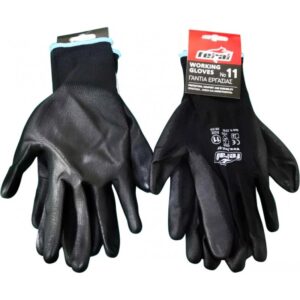 Feral Γάντια Εργασίας Οδηγού Μαύρα Πολυουρεθάνης 2τμχ