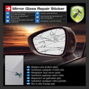 Car+ Κρύσταλλο Καθρέφτη Αυτοκινήτου Αυτοκόλλητο Universal 23.5x17.8cm