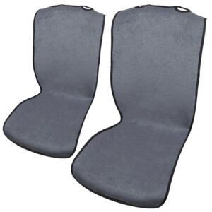 Autoline Σετ Πλατοκαθίσματα Αυτοκινήτου 2τμχ Πετσετέ Cover Up Γκρι