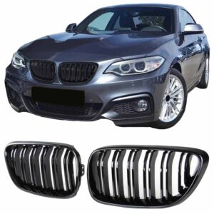 Καρδιές Μάσκας Bmw 2 F22 F23 14-16 M4 Look Διπλή Γρίλια Μαύρο Γυαλιστερό 2 ΤεμάχιαΚωδικός: 0025231
