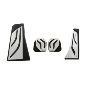 Carner Πεταλιέρα Τεμπέλης Αυτοκινήτου για Bmw X3 / X4 / Σειρά 5 / Σειρά 6 Αλουμινίου Ασημί 4τμχΚωδικός: 0026315