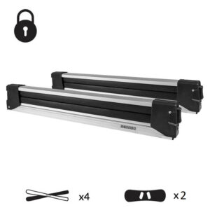 Auto Gs Yelo 4 Βάσεις Οροφής Αυτοκινήτου Αλουμινίου Κατάλληλες για 4 Ζεύγη Σκι ή 2 SnowboardΚωδικός: 28230