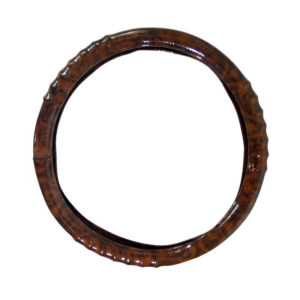 Auto Gs Κάλυμμα Τιμονιού Αυτοκινήτου με Διάμετρο 38εκ. Συνθετικό Καφέ με Καφέ Ραφή