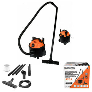 Krausmann Σκούπα Υγρών / Στερεών 1200W με Πλαστικό Κάδο 15ltΚωδικός: 5305