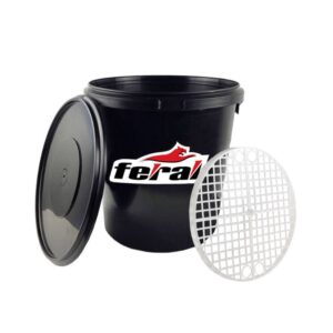 Feral Πλαστικός Κάδος Απορριμμάτων 18lt Μαύρος