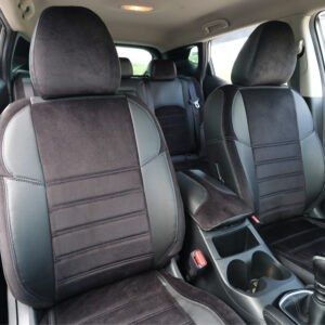 Otom Μπροστινά Καλύμματα Αυτοκινήτου 15τμχ Δερματίνη Μαύρα