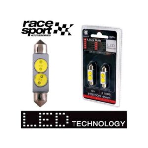 Racesport Λάμπες Αυτοκινήτου LED Λευκό 12V 1W 2τμχ