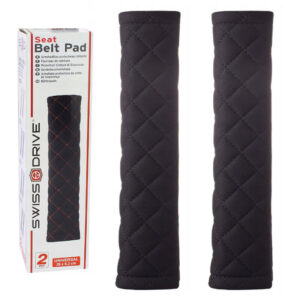 Swiss Drive Μαξιλαράκια Ζώνης Αυτοκινήτου Μαύρα 2τμχ