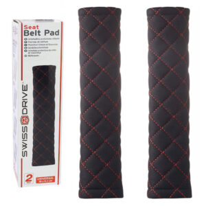 Swiss Drive Μαξιλαράκια Ζώνης Αυτοκινήτου Μαύρα 2τμχ