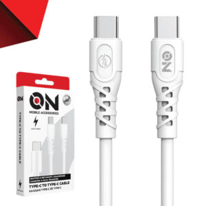 Καλώδιο Φόρτισης Type-c Type-c Λευκό 1m On Mobile Accessories 1 Τεμάχιο