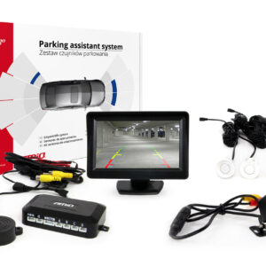 AMiO Σύστημα Παρκαρίσματος Αυτοκινήτου HD-315 με Κάμερα / Οθόνη και 4 Αισθητήρες 22mm σε Λευκό Χρώμα Κωδικός: 01099