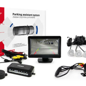 AMiO Σύστημα Παρκαρίσματος Αυτοκινήτου HD-315 με Κάμερα / Οθόνη και 4 Αισθητήρες 22mm σε Ασημί Χρώμα Κωδικός: 01102
