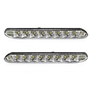 AMiO Daytime Running Lights Ορθογώνια Φώτα Ημέρας Αυτοκινήτου LED Universal 12 / 24V 0.35W 18.5cm 2τμχ Κωδικός: 01266