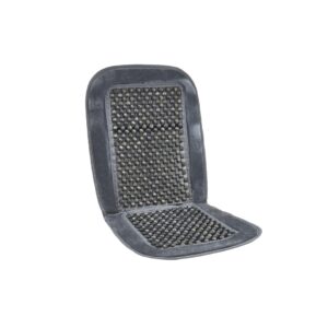 AMiO Πλατοκάθισμα Αυτοκινήτου 1τμχ Βελουτέ Γκρι με Ξύλινη Μπίλια /AM