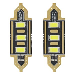 AMiO Λάμπες Αυτοκινήτου 39mm 3xSMD 5730 Canbus LED 5600K Λευκό 12V 2τμχ /AM