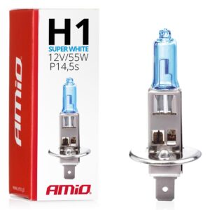 AMiO Λάμπα Αυτοκινήτου Superwhite H1 Αλογόνου 12V 55W