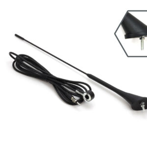 AMiO Κεραία Αυτοκινήτου Οροφής Βιδωτή 40cm Φ5mm με Καλώδιο 3m /AM Κωδικός: 01507