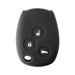 Θήκη Κλειδιού Type-2 από Σιλικόνη με 3 Κουμπιά για Renault σε Μαύρο Χρώμα Κωδικός: L0155.2
