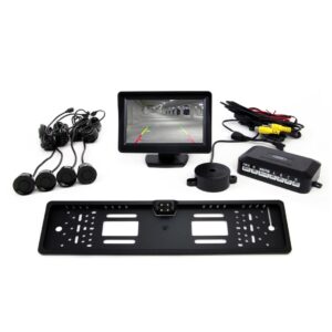 AMiO Σύστημα Παρκαρίσματος Αυτοκινήτου CAM-402 με Κάμερα / Οθόνη / Buzzer και 4 Αισθητήρες 22mm σε Μαύρο Χρώμα Κωδικός: 01552