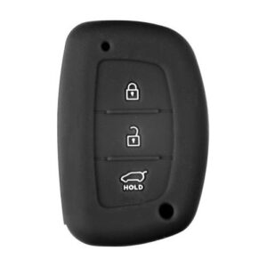 Θήκη Κλειδιού Type-2 από Σιλικόνη με 3 Κουμπιά για Hyundai σε Μαύρο Χρώμα Κωδικός: L0155.6