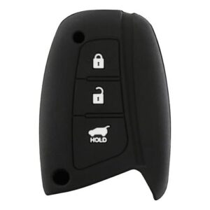 Θήκη Κλειδιού Type-3 από Σιλικόνη με 3 Κουμπιά για Hyundai σε Μαύρο Χρώμα Κωδικός: L0155.7