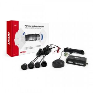 AMiO Σύστημα Παρκαρίσματος Αυτοκινήτου με Buzzer και 4 Αισθητήρες 22mm σε Μαύρο Χρώμα Κωδικός: 01567