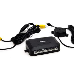 AMiO Σύστημα Παρκαρίσματος Αυτοκινήτου με Buzzer και 4 Αισθητήρες σε Μαύρο Χρώμα Κωδικός: 01574