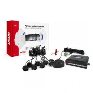 AMiO Σύστημα Παρκαρίσματος Αυτοκινήτου με Buzzer και 8 Αισθητήρες 22mm σε Μαύρο Χρώμα Κωδικός: 01575