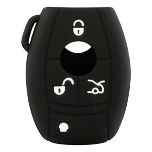 Θήκη Κλειδιού Type-1 από Σιλικόνη με 3 Κουμπιά για Mercedes Benz σε Μαύρο Χρώμα Κωδικός: L0158.1