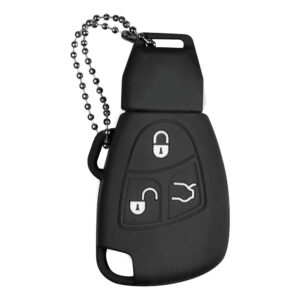 Θήκη Κλειδιού Type-2 από Σιλικόνη με 3 Κουμπιά για Mercedes Benz σε Μαύρο Χρώμα Κωδικός: L0158.2