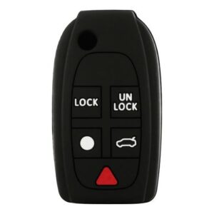 Θήκη Κλειδιού Type-1 από Σιλικόνη με 4 Κουμπιά για Volvo σε Μαύρο Χρώμα Κωδικός: L0159.7