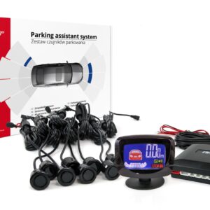 AMiO Σύστημα Παρκαρίσματος Αυτοκινήτου με Οθόνη και 8 Αισθητήρες 18mm σε Χρυσό Χρώμα Κωδικός: 01605