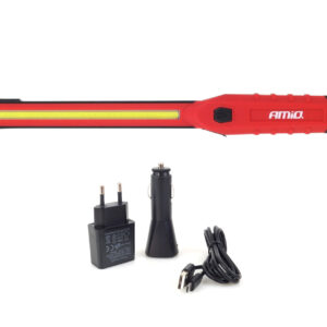AMiO Φακός Συνεργείου Μπαταρίας LED Διπλής Λειτουργίας με Φωτεινότητα έως 300lm WΤ01 Κωδικός: 02170