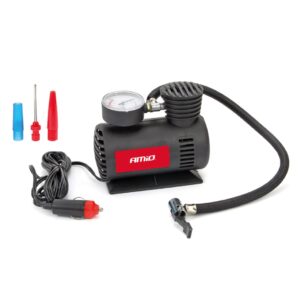Amio - ΚΟΜΠΡΕΣΕΡ ΑΕΡΑ ΠΛΑΣΤΙΚΟ 12V 20BAR-300PSI (ΜΑΝΟΜΕΤΡΟ/ΦΙΣ/3 ΑΝΤΑΠΤΟΡΕΣ/ΚΑΛΩΔΙΟ 300cm) - 1 ΤΕΜ. (02189/AM)