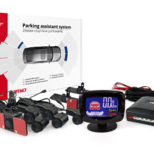 AMiO Σύστημα Παρκαρίσματος Αυτοκινήτου με Οθόνη και 8 Αισθητήρες σε Μαύρο Χρώμα Κωδικός: 02258