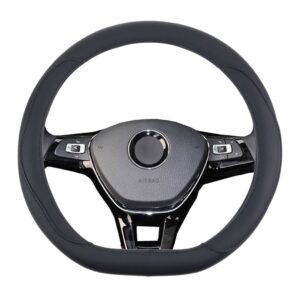 AMiO Κάλυμμα Τιμονιού Αυτοκινήτου με Διάμετρο 37-39εκ. σε Σχήμα D Συνθετικό Μαύρο /AM