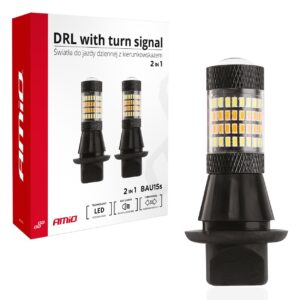 AMiO Λάμπες Αυτοκινήτου & Μοτοσυκλέτας DRL / PY21W-BAU15s Canbus LED 12V 2τμχ /AM
