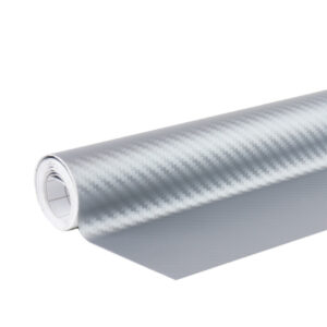 AMiO Αυτοκόλλητη Μεμβράνη Αυτοκινήτου Carbon 150 x 30cm σε Ασημί Χρώμα Κωδικός: 02600