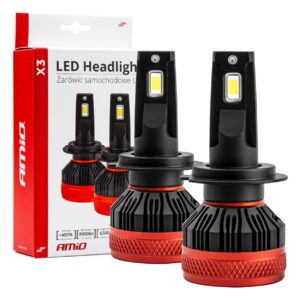 AMiO Λάμπες Αυτοκινήτου H7 Canbus LED 6500K Ψυχρό Λευκό 90W 2τμχ
