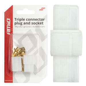 Φισα Συνδεσης Καλωδιων 3 Υποδοχων Πλαστικο Κουμπωμα Amio 1 Σετ Κωδικός: 03513