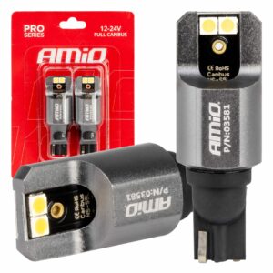 AMiO Λάμπες Αυτοκινήτου T15 / W16W Canbus LED 6000K Ψυχρό Λευκό 12-24V 2τμχ