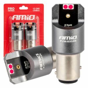AMiO Λάμπες Αυτοκινήτου P21/5W Canbus LED 6000K Ψυχρό Λευκό 12-24V 2τμχ