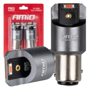 AMiO Λάμπες Αυτοκινήτου P21/5W Canbus LED 6000K Ψυχρό Λευκό 12-24V 2τμχ